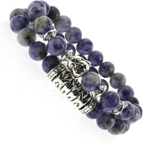 Vista 7 de RUBYCA Buddha cuentas sueltas de metal antiguo estilo tibetano espaciador para hacer joyas, pulseras, collares, manualidades