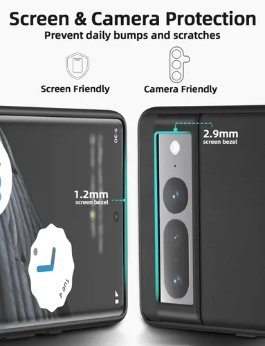 Vista 37 de X-level Funda para Google Pixel 7 Pro 5G, piel sintética de alta calidad, elegante, suave, TPU a prueba de golpes, funda protectora para Pixel 7 Pro