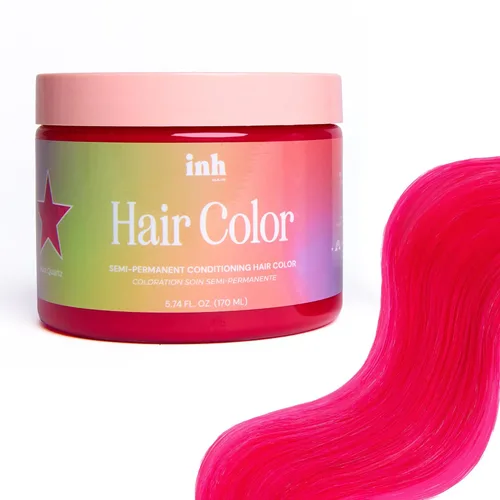 Vista 15 de INH Tinte semipermanente para el cabello, acondicionador de depósito de color, tinte de cabello morado oscuro amatista, sin blanqueador, sin