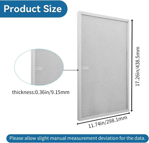 Vista 3 de BPS1FA36 - Filtro de aluminio para campana extractora de 11-3/4 x 17-1/4 x 3/8 pulgadas, compatible con Broan QS1 de 36 pulgadas y NuTone Allure 36