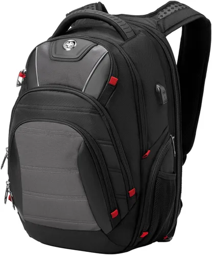 Vista 11 de Swissdigital - Mochila de diseño para viaje para hombres, compatible con TSA, con carga USB, protección RFID, mochila de negocios para laptops