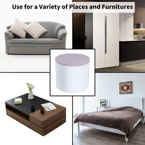Vista 7 de Ezprotekt Elevadores de cama y muebles de 2 pulgadas, elevadores redondos pesados para sofá y sillas, ancho de 2.4 pulgadas, añade 2 pulgadas