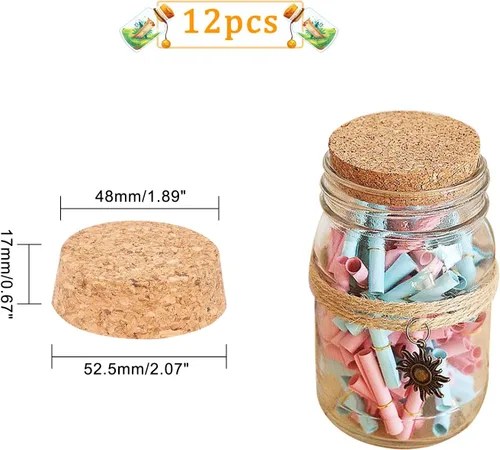 Vista 2 de BENECREAT 12 tapones de corcho cónicos de madera, corchos de repuesto de madera suave natural de 1.89 a 2 pulgadas para vinos, botellas viejas