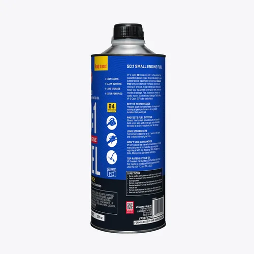 Vista 2 de VP Racing Combustible de 2 ciclos - Premezclado 50:1, listo para usar, ajuste universal, cuarto de galón (paquete de 3) - Gasolina