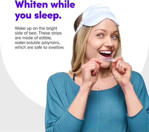 Vista 5 de SmileDirectClub Tiras blanqueadoras de dientes de disolución rápida, 18 unidades, resultados 2 veces más blancos, 2 veces más rápido, peróxido