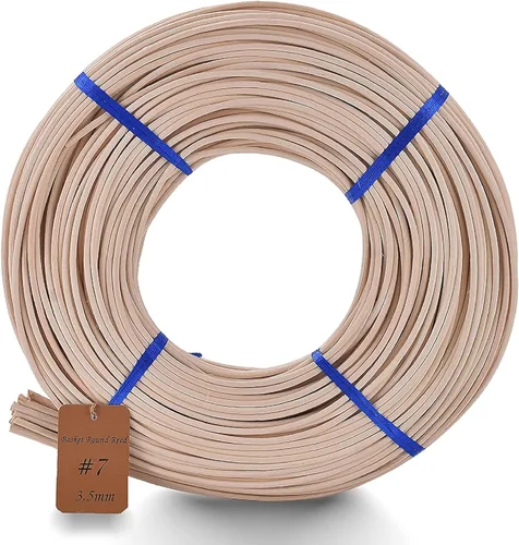 Vista 12 de Cesta redonda de caña #2 de 0.069 in de bobina de 1 libra, caña de tejer para hacer sillas y tejer de mimbre, suministros de fabricación de muebles