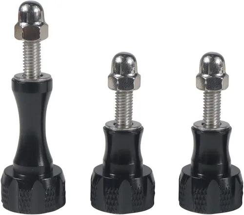 Vista 9 de Tornillos adaptadores de tuerca de perno de aluminio CNC de pulgar largo y corto, compatibles con conectores GoPro Hero 8 7 6 5 4 (verde 1)