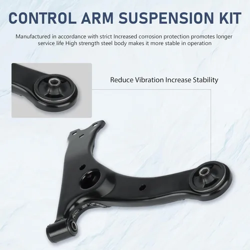 Vista 2 de K640361 K640360 Brazo de control delantero inferior con rótula compatible con Corolla 2003-2008 - Juego de 10 piezas con enlaces de barra