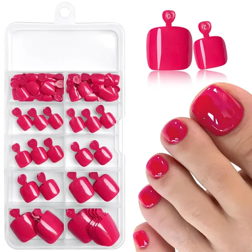 Vista 7 de AddFavor 120 uñas postizas a presión moradas para mujeres, uñas postizas cuadradas de cobertura completa, puntas de uñas falsas, uñas postizas