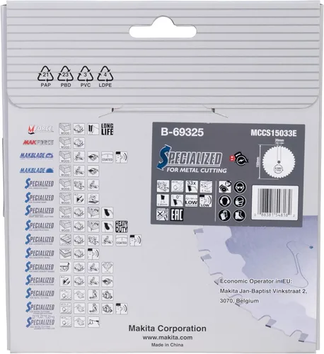 Vista 4 de Makita B-69244 Hoja de sierra de eficiencia máxima con punta de carburo 33T de 5-7/8 pulgadas, metal/uso general