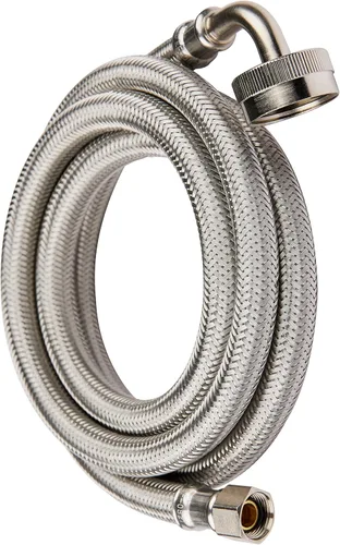 Vista 2 de EFIELD Accesorios para electrodomésticos Manguera para lavavajillas con codo FGH de 90 grados, longitud de 4 pies, línea de suministro de agua