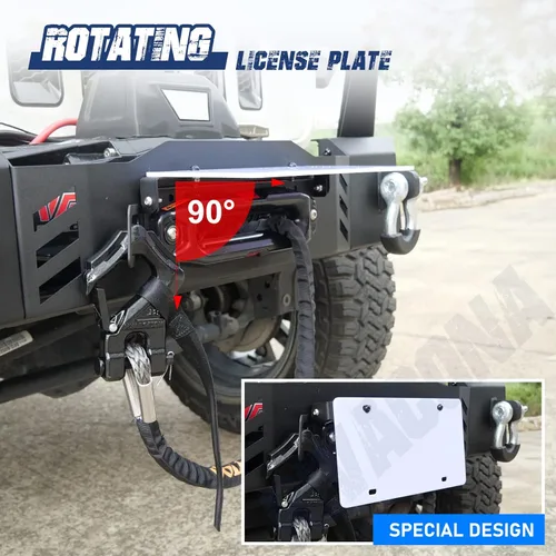 Vista 4 de Parachoques delantero Wrangler Gladiator para Jeep Wrangler JL 2018-2025 y JK 2007-2018 y Gladiator JT 2019-2025, parachoques delantero rechoncho