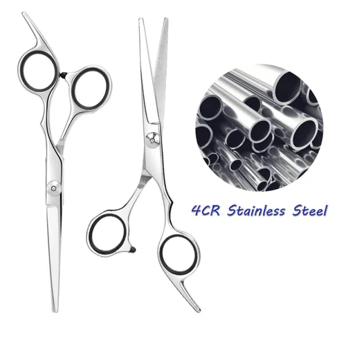 Vista 4 de Tijeras profesionales de corte de cabello (6.5 pulgadas), tijeras de corte de pelo de acero inoxidable con tornillo de ajuste fino para salón