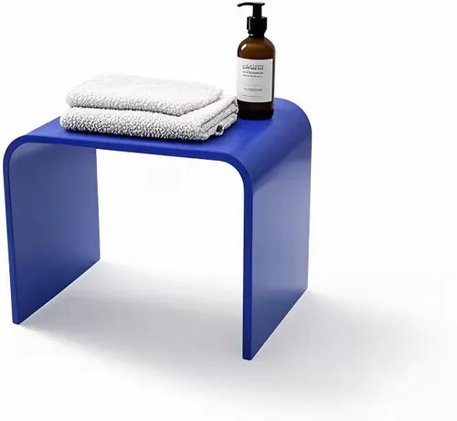 Taburete de acrílico de 13" de ancho para niños pequeños, soporte para plantas, multiusos como taburete resistente al agua para la ducha, taburete