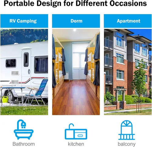 Vista 7 de COSTWAY Lavadora portátil, doble bañera semiautomática de 13 libras, lavadora compacta y giratoria, bomba de drenaje integrada, pomos de control