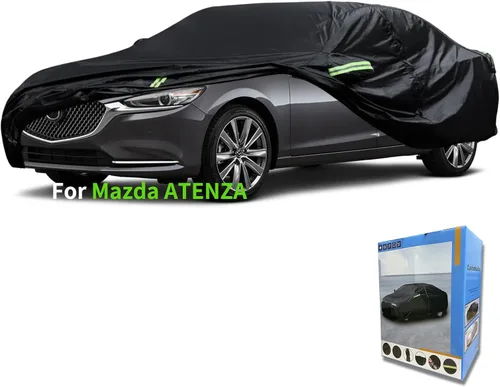 Vista 12 de Funda para automóvil Mazda, impermeable para todo tipo de clima, protección UV, resistente al viento, para todo tipo de clima, protección UV