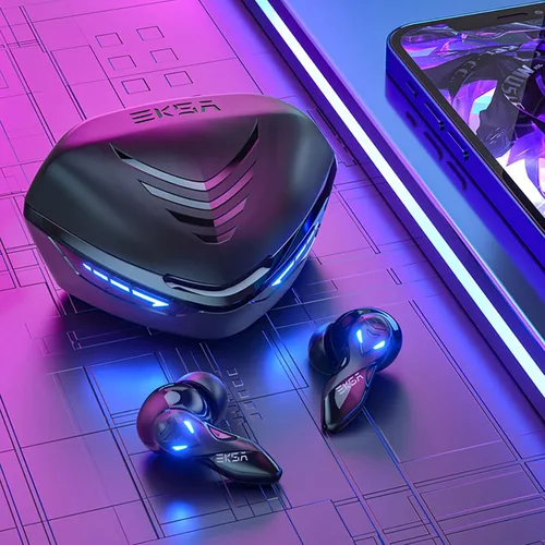Vista 2 de EKSA Auriculares inalámbricos para juegos auriculares Bluetooth para juegos móviles interruptor música latencia ultra baja de 38 ms 36 horas