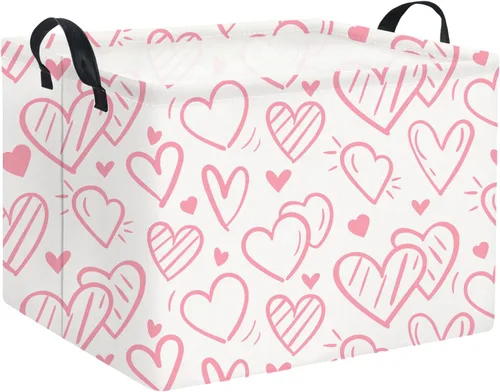 Vista 7 de HIYAGON - Cesta de Animales del Bosque Rectangular, Cesta de Almacenamiento para Bebé, Caja Organizadora de Almacenamiento, Caja de Decoración