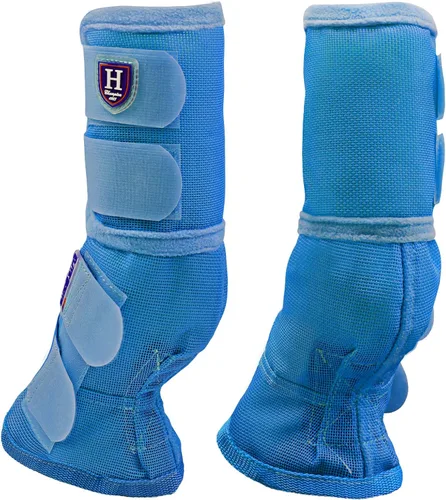 Vista 9 de Harrison Howard Botas para moscas de caballo, ajuste contorneado, protectores de piernas, botas de malla densa con ventilación cómoda y protección