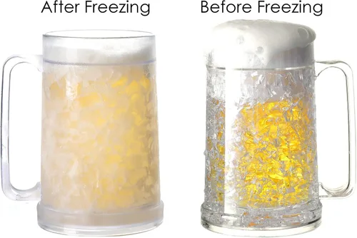 Vista 4 de Auhafaly Taza congeladora de doble pared, taza de hielo aislada con gel de 16 oz/15.2 fl oz (juego de 2)