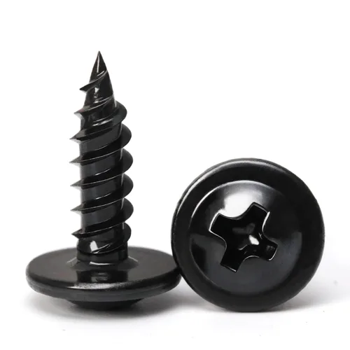 Vista 11 de Tornillos de madera negra, #8-32 Kit surtido de tornillos de 155 piezas Phillips modificada cabeza de armadura de madera tornillos de metal rápido