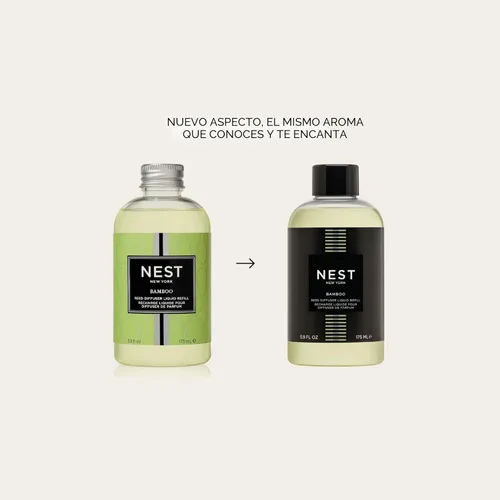 Vista 2 de NEST New York Recambio líquido para difusor de cañas, bambú, 5.9 onzas líquidas, fragancia para hasta 90 días, sin llama
