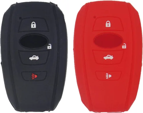 Vista 12 de LemSa Funda protectora de silicona con 4 botones para Subaru 2016-2018 Forester 2017-2018 Outback 2015 2016 2018 XV Crosstrek 2017 Impreza 2014-2017