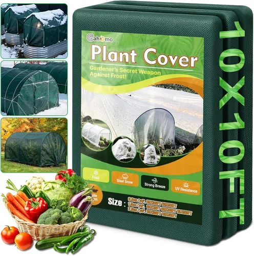 Vista 11 de Cubiertas blancas para plantas, protección contra la congelación, 10 x 30 pies - 0.9 oz/yd² paños de escarcha para plantas al aire libre, cubiertas