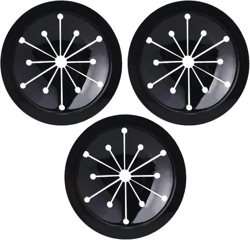 Vista 6 de Protector contra salpicaduras de basura para fregadero, protector contra salpicaduras de fregadero de cocina de 3-1/8 pulgadas, tapones de drenaje