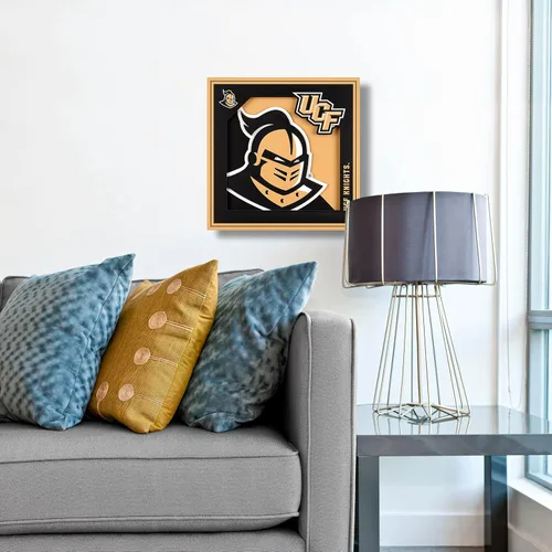 Vista 2 de YouTheFan NCAA Central Florida Knights - Arte de pared de la serie 3D con logotipo - 12 x 12