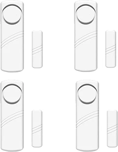 Vista 9 de Paquete de 2 alarmas para puerta y ventana del hogar, sensor de alarma inalámbrico de seguridad para ventana, alarma inalámbrica para puerta