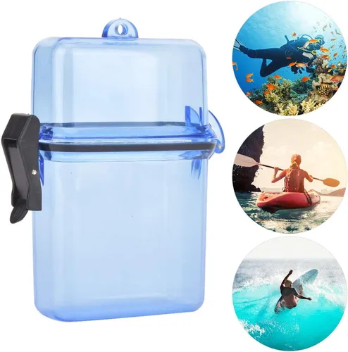 Vista 6 de T best Caja seca de buceo, funda impermeable flotante transparente de plástico bajo el agua, sellado de buceo, caja de almacenamiento en seco