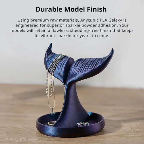 Vista 5 de ANYCUBIC - Bobina de filamentos Galaxy para impresora 3D, de PLA y purpurina brillante, de 1.75 mm y con precisión dimensional de +/- 0.03 mm, 1 kg