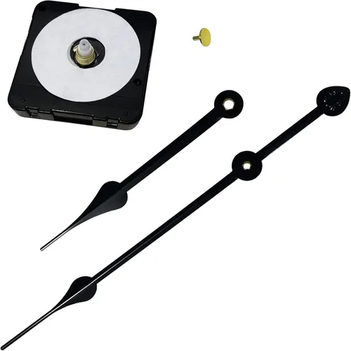 Vista 7 de LEIKE Mecanismo de movimiento del reloj de pared, funciona con pilas, piezas de reparación de bricolaje, longitud del eje de repuesto, 0.5 pulgadas