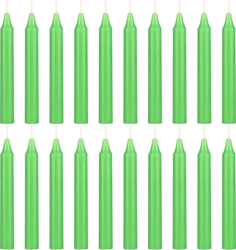 Vista 16 de MEGA CANDLES 20 piezas de velas cónicas sin perfume negras exquisitas, 10.2 cm de alto x 1.3 cm de diámetro, Campanas mágicas, Encantamiento