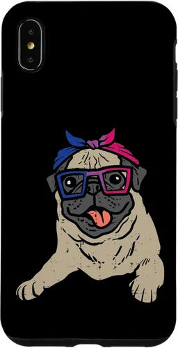 Vista 7 de iPhone 13 Pro Max Pug Dog Bandana LGBTQ Bisexual Flag Gay Pride Bi Dog Lover Case