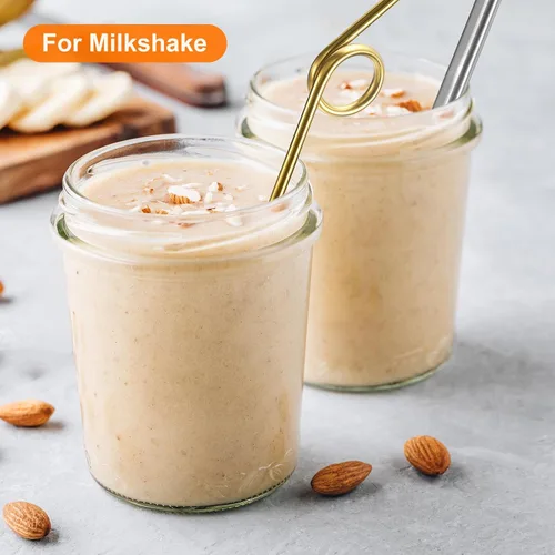 Vista 6 de uxcell 4 popotes de metal reutilizables, de 7.9 pulgadas, de acero inoxidable con forma rizada para beber jugo, bebidas, bebidas frías