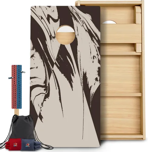 Vista 132 de BackYardGamesUSA Juego de tablas de Cornhole Pro Fabricado en Estados Unidos Abedul báltico 3/4 Sin rebote Patas triples gruesas Dos 2