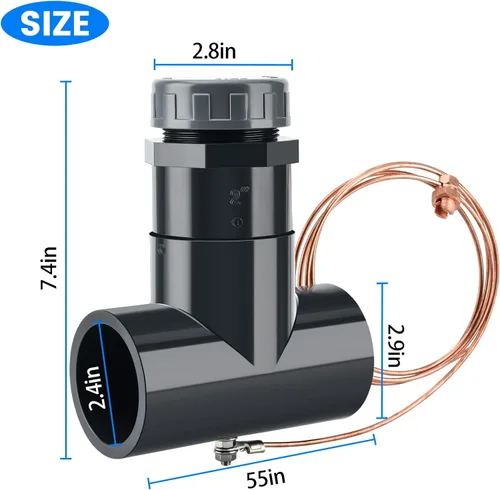 Vista 5 de briidea Nuevo Instalar ánodos de zinc en línea de 2 '' para piscinas de agua salada