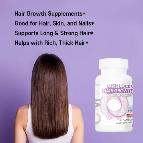 Vista 5 de Omvi Fórmulas, suplemento para el crecimiento del cabello con biotina de 20,000 mcg, colágeno, queratina, vitamina A, C, D3 y B12, cabello y uñas