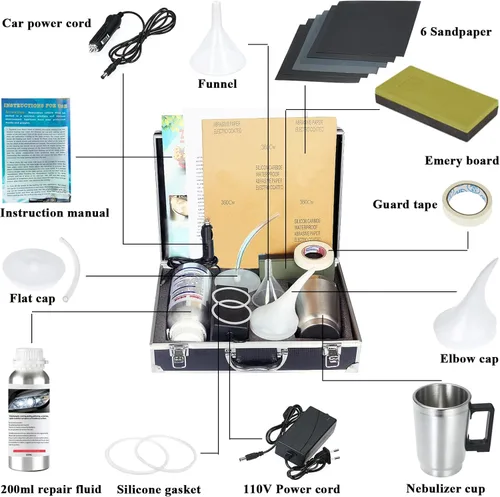 Vista 2 de 200ML Líquido de Restauración de Faros, Líquido de Reparación de Faros de Coche, Botella de Recarga de Kit de Reparación y Pulido de Faros