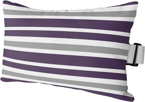 Vista 17 de T&H XHome Almohada de exterior para tumbona, diseño geométrico simple de rayas, impermeable, almohada lumbar con correa elástica ajustable