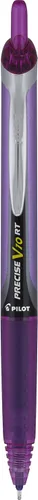 Vista 2 de Pilot, Precise V10 RT - Bolígrafos recargables y retráctiles, punta gruesa de 0.039 in, morado, paquete de 12