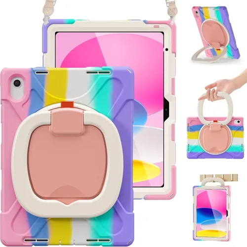 Vista 11 de BRAECN Funda para iPad (A16) de 11ª/10ª generación de 11 pulgadas/10.9 pulgadas 2025/2022, silicona protectora resistente con protector de pantalla