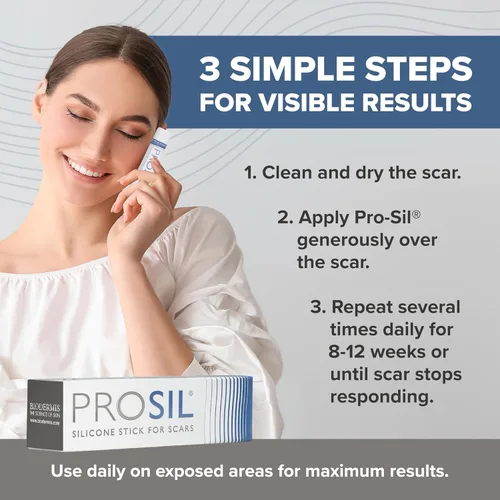 Vista 8 de Biodermis Pro-SIL - Barra de gel de silicona para cicatrices, cuidado de reducción de cicatrices para cirugía, acné, cicatrices de traumatismos