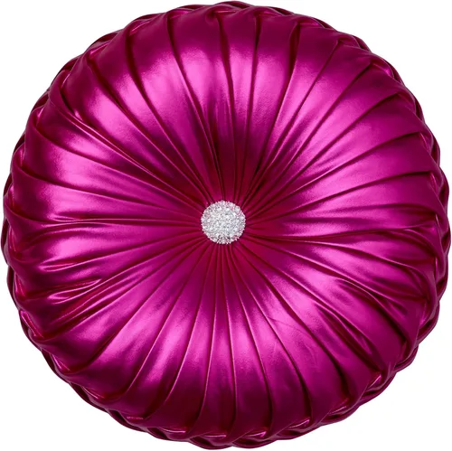 Vista 15 de EUCIOR Almohada decorativa redonda, almohada circular hecha a mano, almohadas redondas de cuero metálico liso para sofá, decoración del hogar