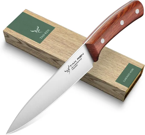 Vista 8 de TAN REN Cuchillo de deshuesado de 5 pulgadas para cortar carne, cuchillo flexible de pechuga, cuchillos pequeños para tallar, cuchillos de filete
