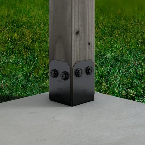 Vista 6 de Simpson Strong Tie APVB66 Outdoor Accents Avant Collection ZMAX, base de poste con recubrimiento en polvo negro para 6x6