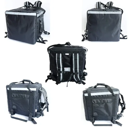 Vista 4 de PK-92X: Bolsa grande para entrega de pizza, bolsa para entrega de alimentos, mochila para suministro de pizza de 16 pulgadas, bolsa térmica