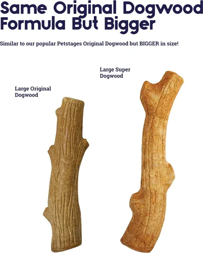 Vista 4 de Petstages Outward Hound Super Dogwood - Juguete masticable duradero para perros, extra pequeño, de larga duración, hecho con madera real, fabricado